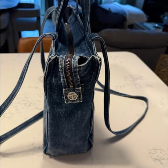 Telfar Medium Denim Tote Bag - Picture 7 of 12